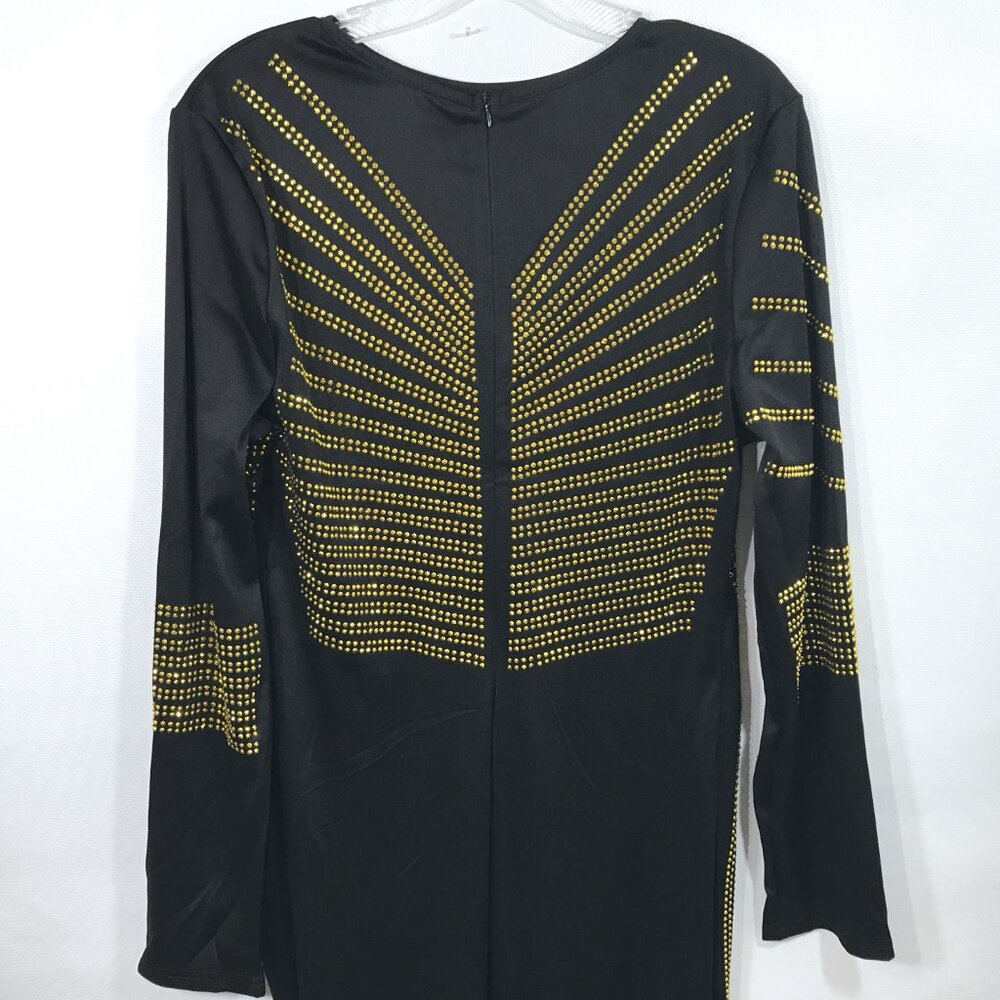 Rhinestone Formal Evening Party Dress XL - Picture 12 of 16